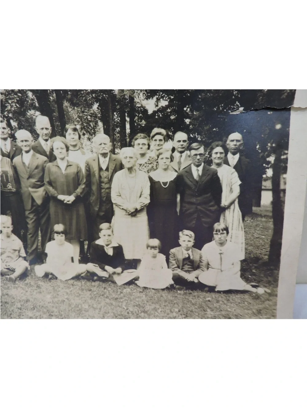 Antique Family Reunion Photo Large 8 x 10  Original Reunion of Family